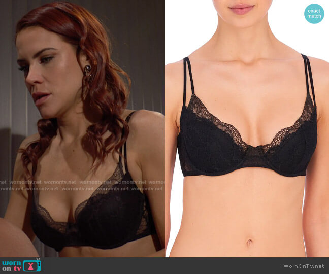 Natori Double Time Conotur Underwire Bra worn by Sally Spectra (Courtney Hope) on The Young and the Restless