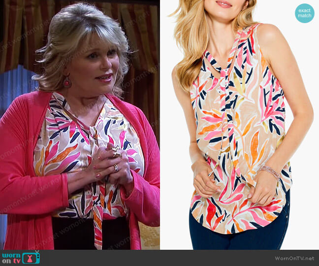 Nic + Zoe Sunrise Floral Live In Tank worn by Bonnie Lockhart (Judi Evans) on Days of our Lives