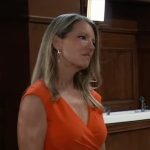 Nina’s orange wrap dress on General Hospital