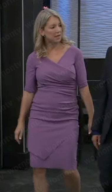 Nina’s purple dress on General Hospital