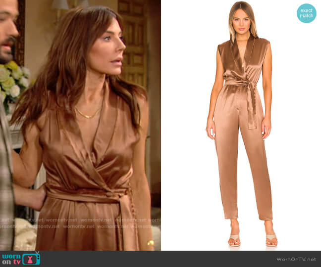 NONchalant Label Joey Jumpsuit worn by Taylor Hayes (Krista Allen) on The Bold and the Beautiful