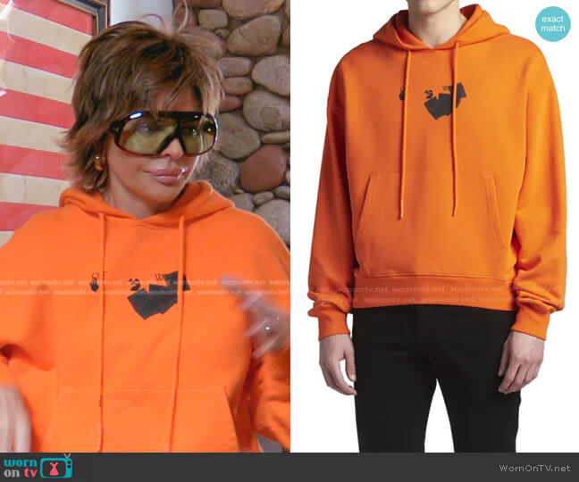 Off-White  Jumbo Marker Pullover Hoodie worn by Lisa Rinna on The Real Housewives of Beverly Hills