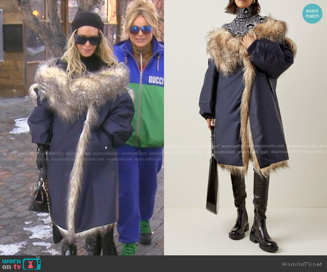 Gucci Faux Fur-Lined Shell Jacket worn by Dorit Kemsley on The Real Housewives of Beverly Hills