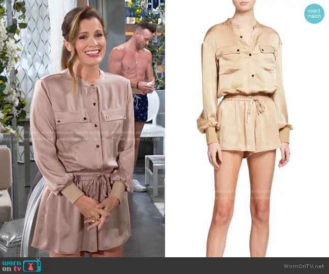 Ramy Brook Dale Romper worn by Chelsea Lawson (Melissa Claire Egan) on The Young and the Restless