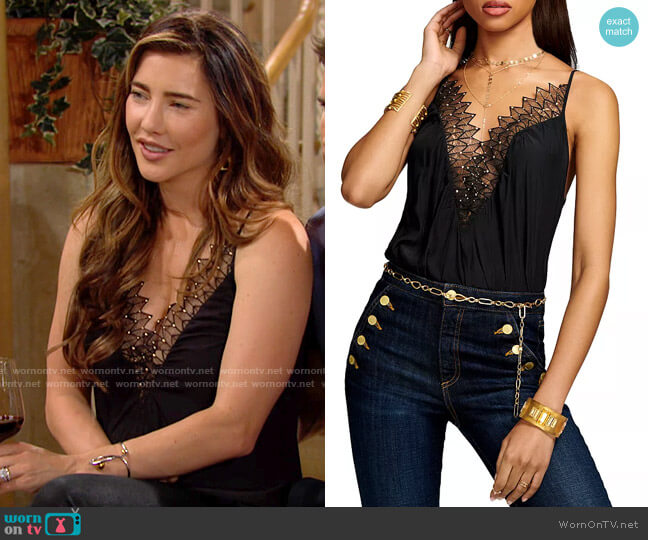 Ramy Brook Renee Top worn by Steffy Forrester (Jacqueline MacInnes Wood) on The Bold and the Beautiful