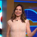 Rebecca’s orange tweed dress on Good Morning America