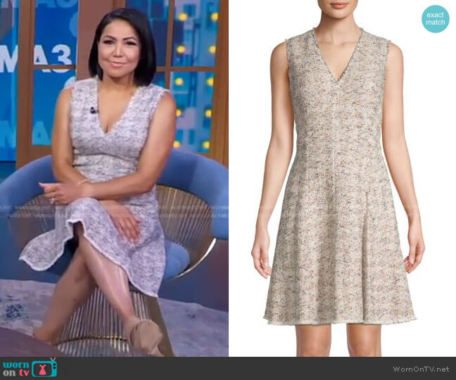 Rebecca Taylor Sparkle Tweed A-line Dress worn by Stephanie Ramos on Good Morning America