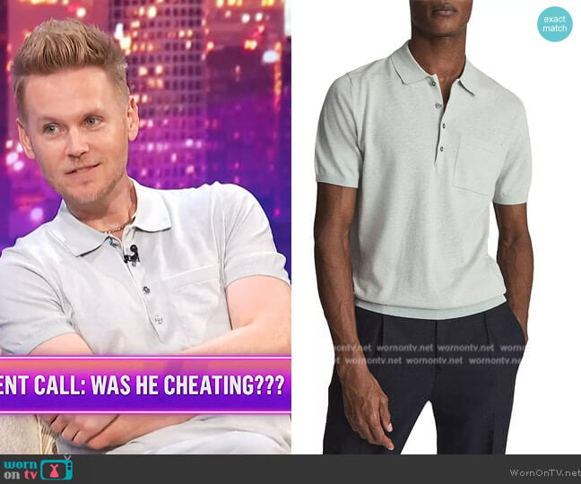 Reiss Ralphy Button Polo worn by Zach Noe Tower on E! News