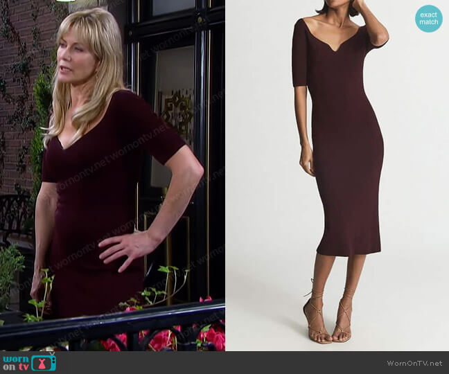 Reiss Olivia Sweetheart Neck Dress worn by Kristen DiMera (Stacy Haiduk) on Days of our Lives