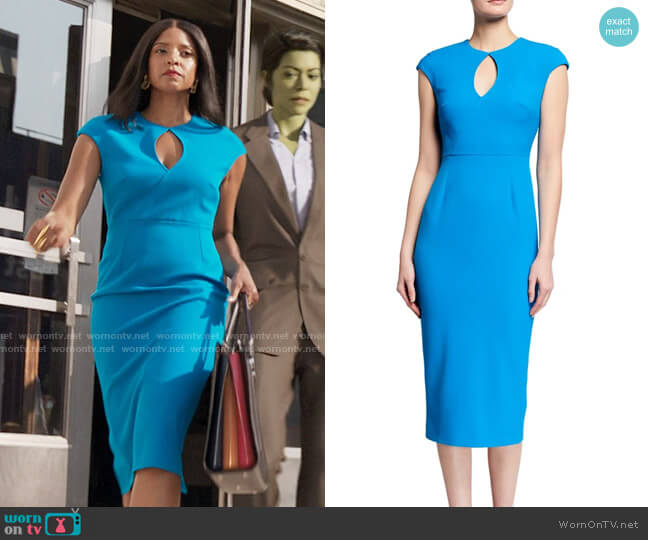 Roland Mouret Chiswell Dress worn by Mallory Book (Renée Elise Goldsberry) on She-Hulk Attorney at Law