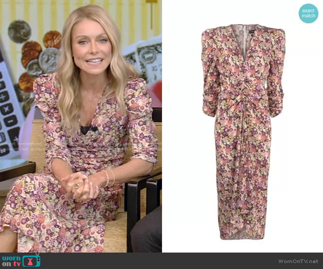 Isabel Marant Papaya Midi Dress worn by Kelly Ripa on Live with Kelly and Mark