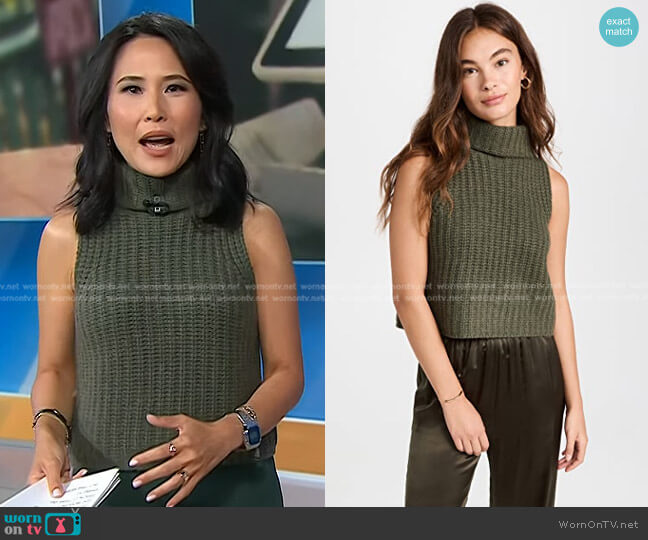 Sablyn Saige Cropped Cashmere Sweater worn by Vicky Nguyen on Today