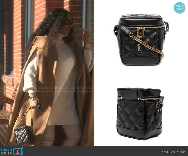 Saint Laurent Quilted vanity Bag worn by Garcelle Beauvais on The Real Housewives of Beverly Hills