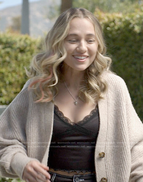Sam's blace lace-trim cami on American Horror Stories
