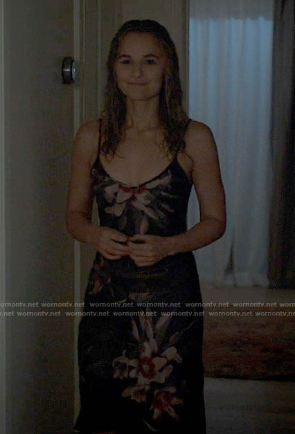 Sam's floral slip dress on American Horror Stories