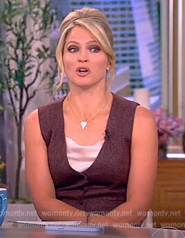 Sara's metallic vest and pants on The View