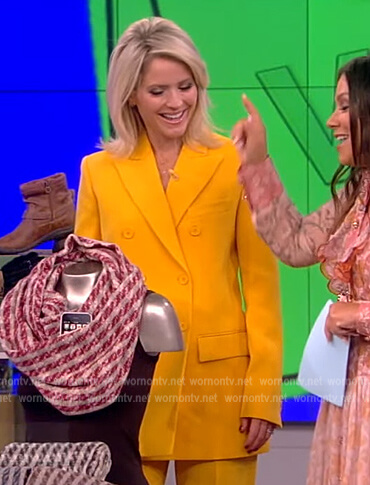 Sara’s yellow double breasted blazer on The View