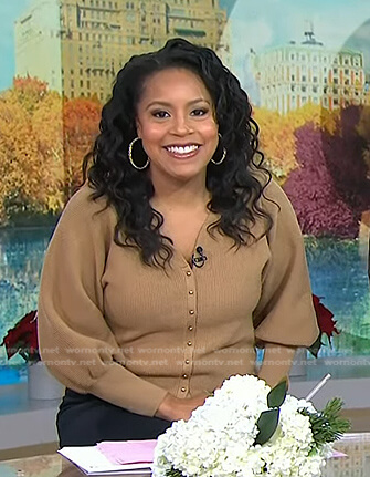 Sheinelle’s brown cardigan on Today