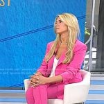 Stefani Berkin’s pink double breasted blazer and pants on Today