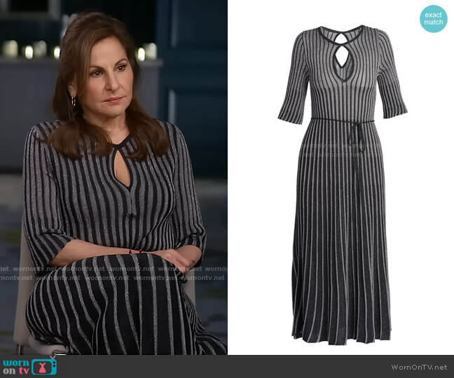 Stella McCartney Everyday Pleats Knit Dress worn by Kathy Najimy on CBS Mornings