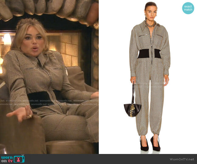  Danni Jumpsuit in Beige & Chocolate in Stella McCartney worn by Diana Jenkins on The Real Housewives of Beverly Hills