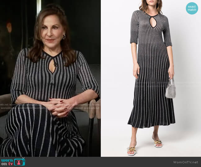 Stella McCartney Everyday Pleats Knit Dress worn by Kathy Najimy on Good Morning America