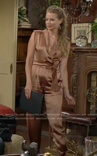 Summer's satin jumpsuit on The Young and the Restless