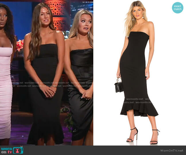 Superdown Izzy Ruffle Dress worn by Bailey Brown on The Bachelorette