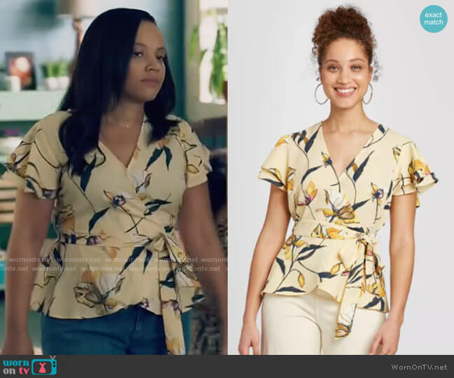 A New Day at Target Floral Ruffle Top worn by Darla (Bianca Lawson) on Queen Sugar