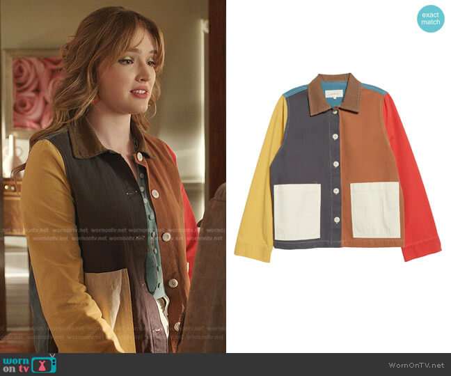 The Great The Chore Patchwork Coat worn by Kirby Anders (Maddison Brown) on Dynasty