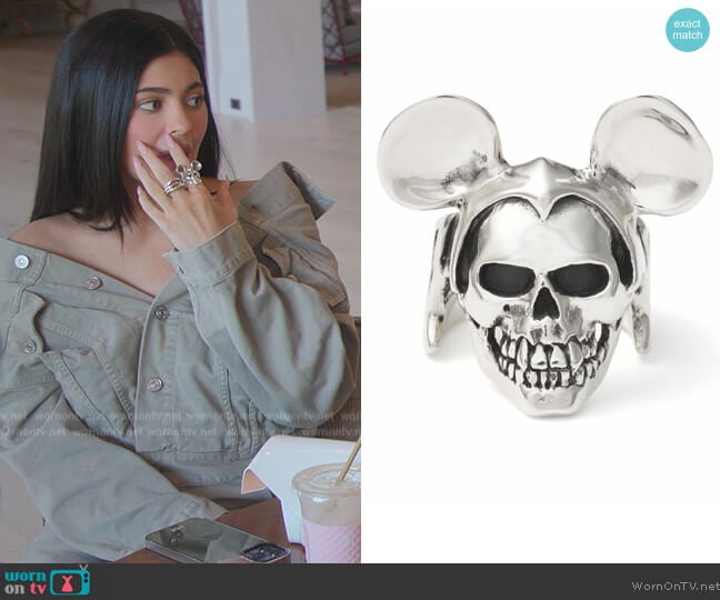 The Great Frog Michael Rodent Skull Ring worn by Kylie Jenner (Kylie Jenner) on The Kardashians