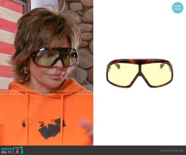 Tom Ford Cassius 78MM Pilot Sunglasses worn by Lisa Rinna on The Real Housewives of Beverly Hills