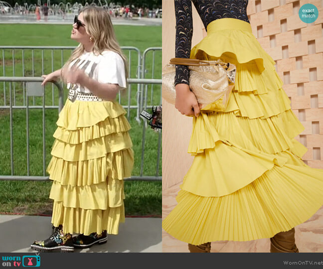 Ulla Johnson Winnie Skirt worn by Kelly Clarkson on The Kelly Clarkson Show