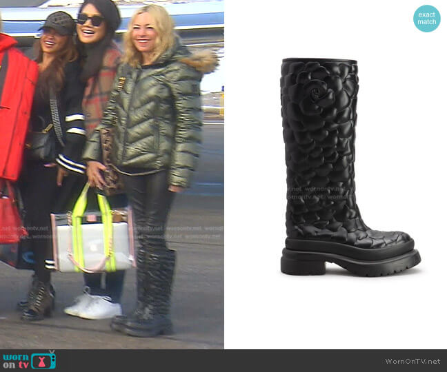 Valentino Garavani Atelier Rainboots worn by Sutton Stracke on The Real Housewives of Beverly Hills