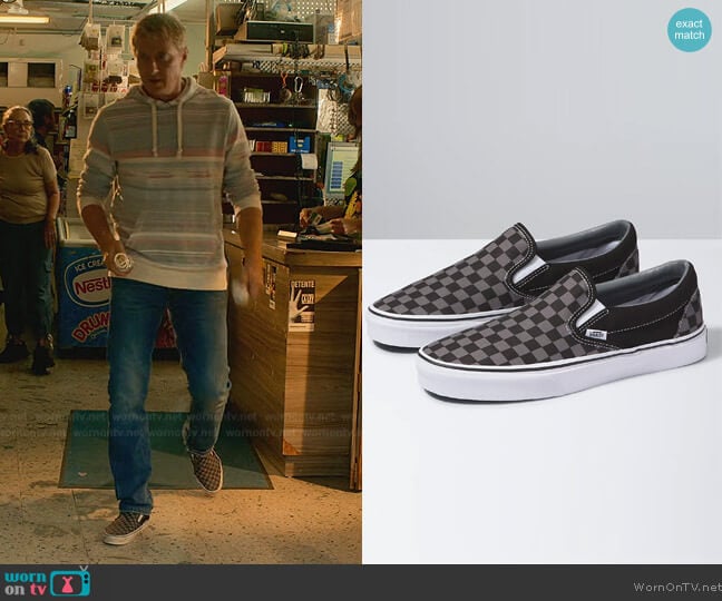 Vans Checkerboard Slip-On worn by Johnny Lawrence (William Zabka) on Cobra Kai