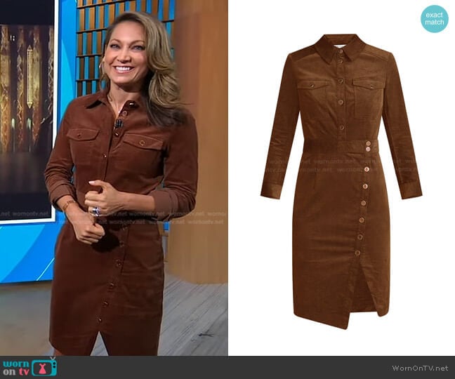 Veronica Beard Britton Shirtdress worn by Ginger Zee on Good Morning America