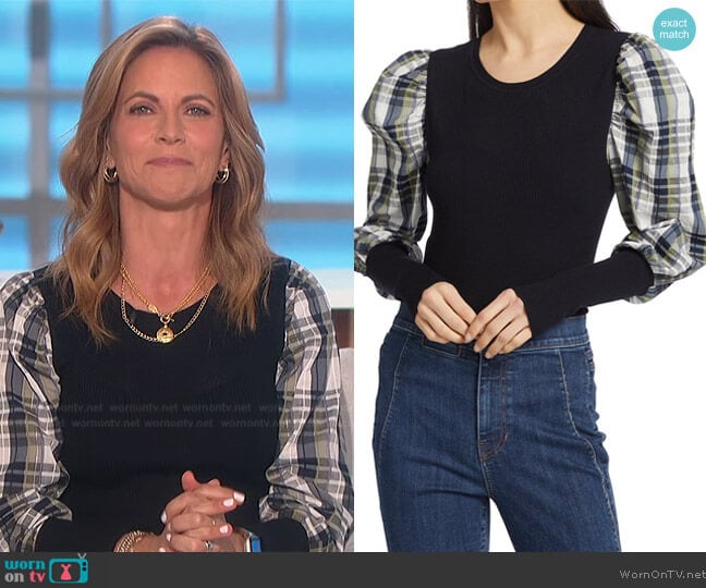 Veronica Beard Leila Pullover worn by Natalie Morales on The Talk