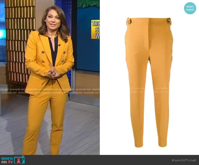 Veronica Beard High-Waisted Trousers worn by Ginger Zee on Good Morning America