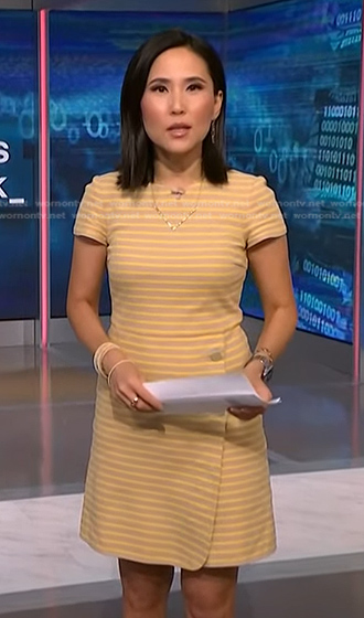 Vicky’s yellow striped dress on NBC News Daily