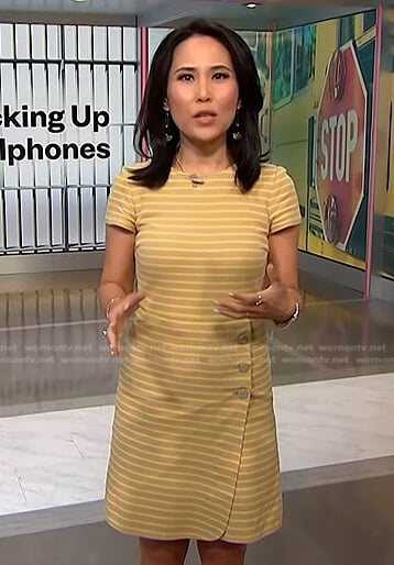 Vicky’s yellow striped dress on NBC News Daily