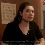 Violet's black short sleeve cardigan on Chicago Fire