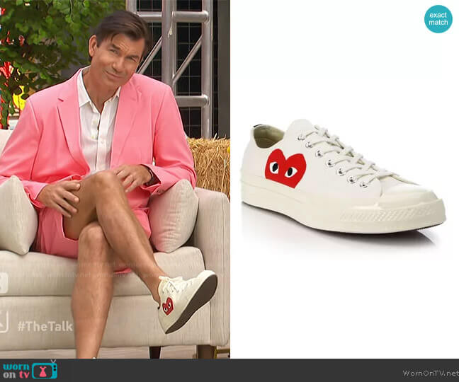 Comme Des Garcons PLAY x Converse Unisex Chuck Taylor Lace Up Sneakers worn by Jerry O'Connell on The Talk