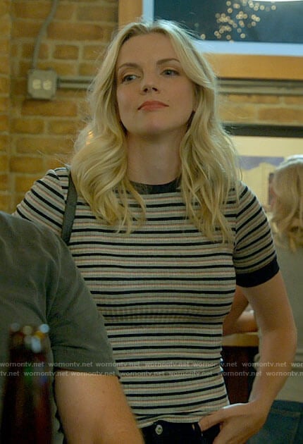 Sylvie's striped top on Chicago Fire