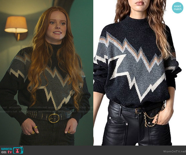 Zadig and Voltaire Bonnie Sweater worn by Bloom (Abigail Cowen) on Fate The Winx Saga