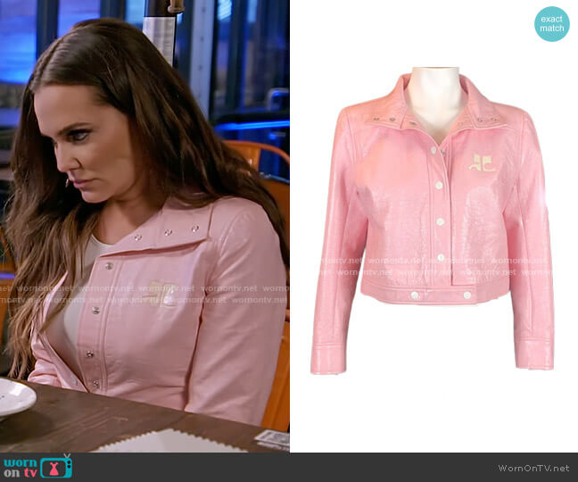Courreges Cropped Jacket worn by Meredith Marks on The Real Housewives of Salt Lake City