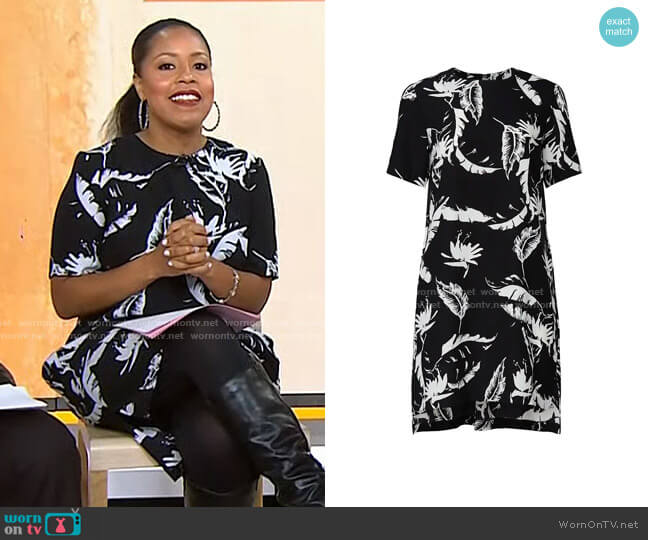 Adam Lippes Collective Birds of Prey Dress worn by Sheinelle Jones on Today