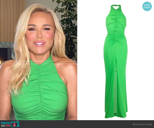 Alexander McQueen Ruched Halter-Neck Dress worn by Diana Jenkins on The Real Housewives of Beverly Hills