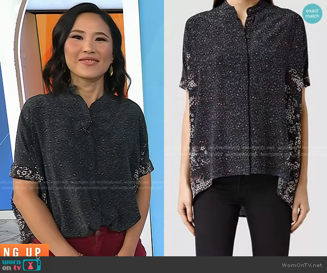 All Saints Fleet Virgo Shirt worn by Vicky Nguyen on Today