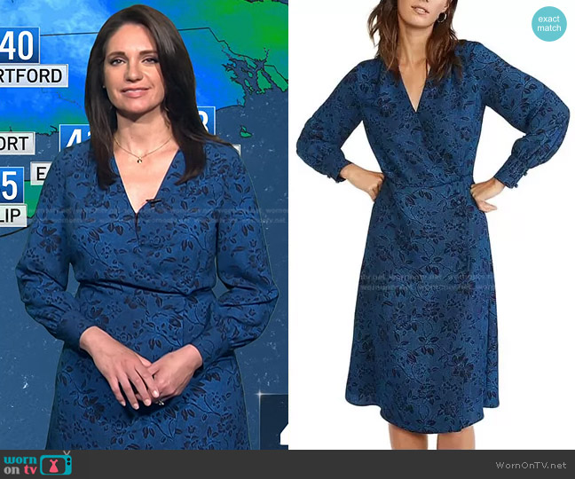 WornOnTV: Maria’s blue floral wrap dress on Today | Maria Larosa ...