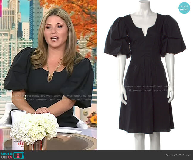 Brock Collection Woven Queenique Dress worn by Jenna Bush Hager on Today
